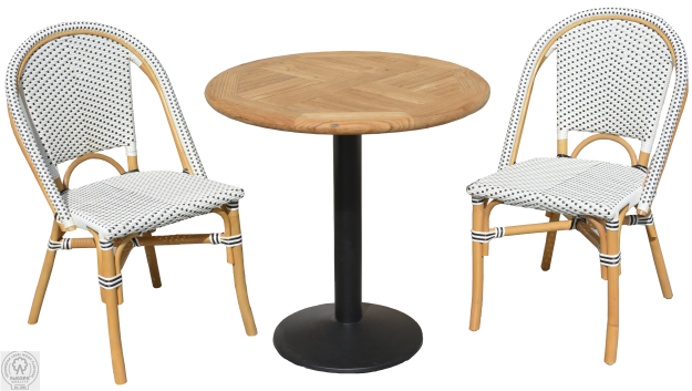 BISTRO+VARENA ⌀75cm - balkónový set - bílý