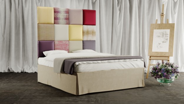 PARIS - čalouněná postel (typ potahu A) 140 x 200 cm