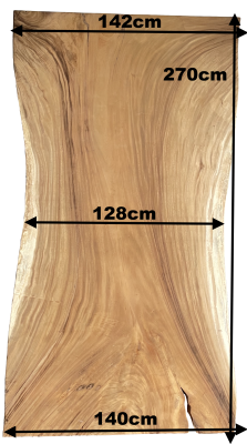 SUAR - stolová deska ze suaru 220 x 140 cm