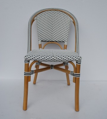 BISTRO - židle z umělého ratanu - bílá