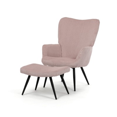 RELAXAČNÍ KŘESLO - manšestrová látka Relaxační křeslo, růžová, manšestrová látka, AK-L7285 PINK6