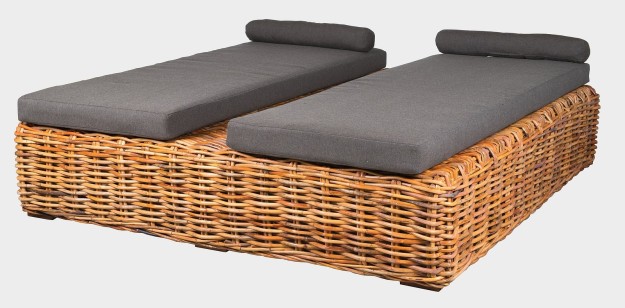 BOREA - luxusní ratanová postel na zahradu