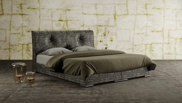 ATLAS - čalouněná postel (typ potahu A) 160 x 200 cm